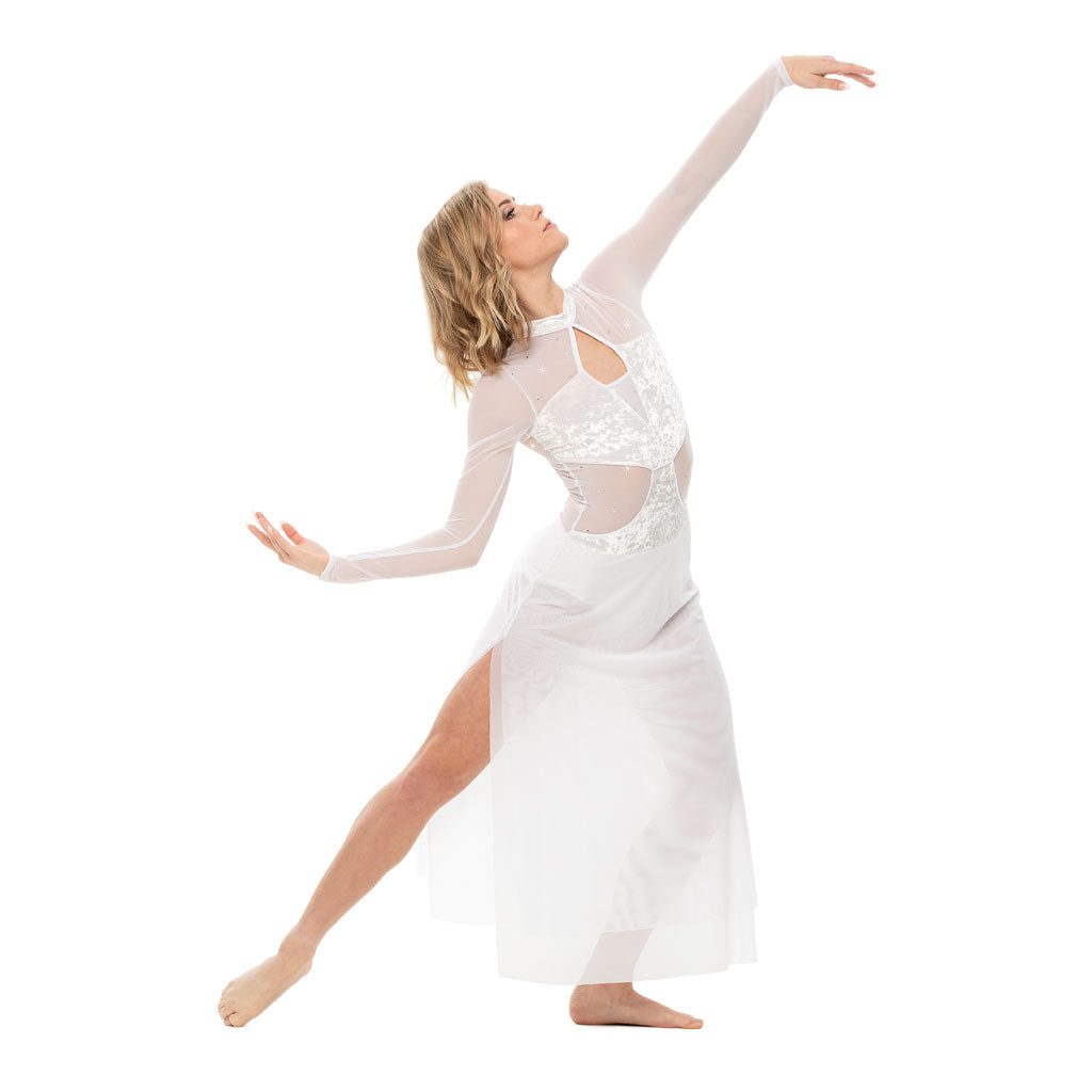 white lyrical dance dress Style 3032-Wht